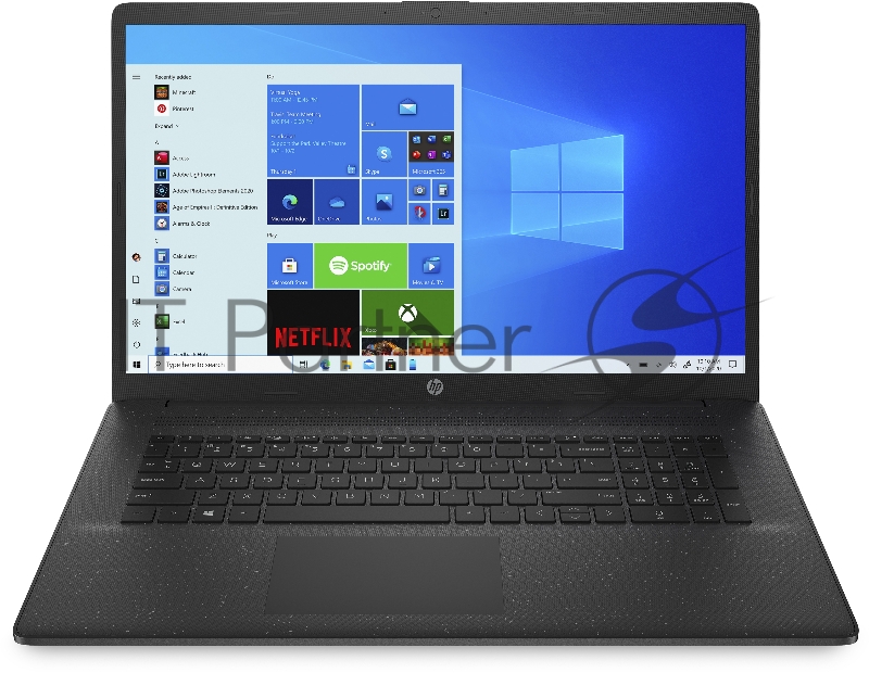 Ноутбук HP17-cp0104ur 17.3(1600x900)/AMD Athlon 3050U(2.3Ghz)/8192Mb/512PCISSD Radeon Integrated Graphics /Cam/WiFi/41WHr/war 1y/Jet black/WinHome