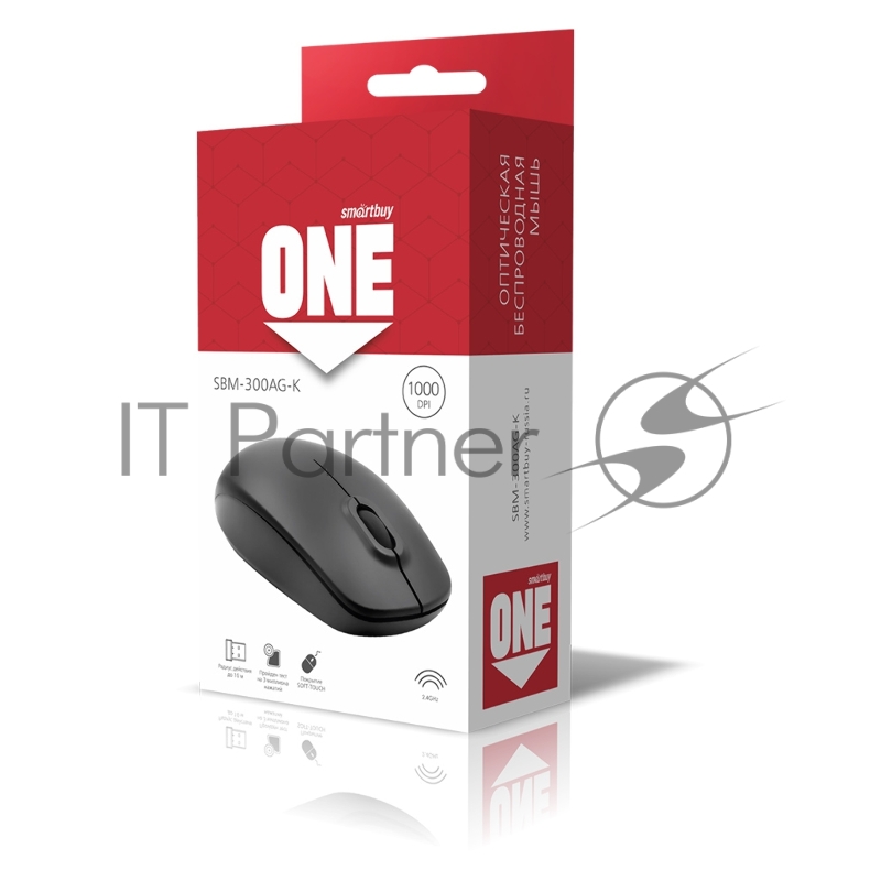 Мышь беспроводная Smartbuy ONE 300AG-K черная (SBM-300AG-K)