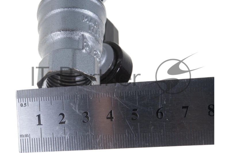 Кран шаровой Зубр полнопроходной с накидной гайкой мама-папа, бабочка, никелированная латунь, 1/2 4-51327-C-1/2