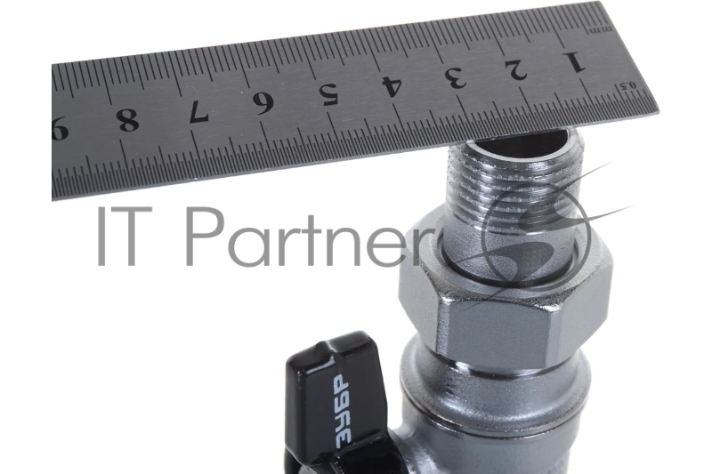 Кран шаровой Зубр полнопроходной с накидной гайкой мама-папа, бабочка, никелированная латунь, 1/2 4-51327-C-1/2