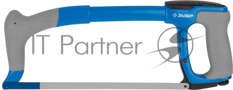 Ножовка ЗУБР ЭКСПЕРТ по мет, Би-мет полотно,особо высок натяж полотна, цельномет, обрезин рукоятка и рамка, 300 мм 15815