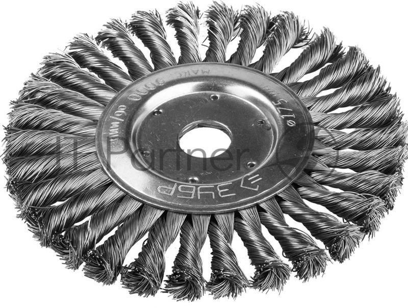ЭКСПЕРТ Зубр . Щетка дис для УШМ плетеные пучки стальной проволоки 0 5мм 175х22мм 35190-175_z01
