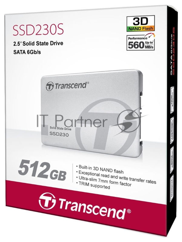 накопитель Transcend SSD 512GB 230 Series TS512GSSD230S {SATA3.0}
