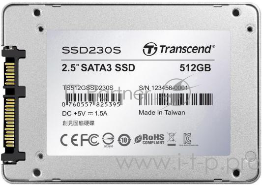 накопитель Transcend SSD 512GB 230 Series TS512GSSD230S {SATA3.0}