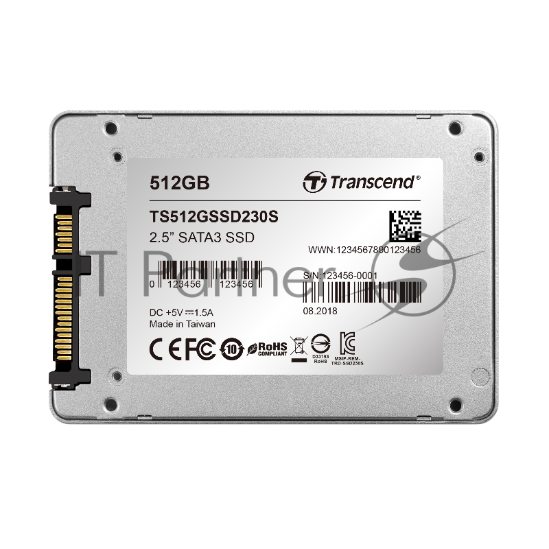 накопитель Transcend SSD 512GB 230 Series TS512GSSD230S {SATA3.0}