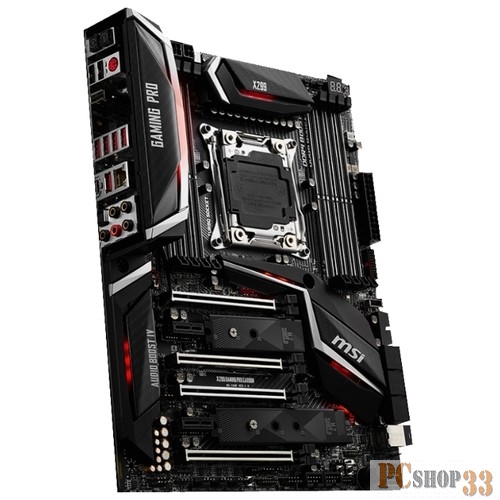 Материнская плата MSI X299 GAMING PRO CARBON RTL {s2066, 8xDDR4(128Gb), 4xPCIe 3.0 x16, 2xPCIe 3.0 x1, 7.1 Audio, 1xGBL, 8xSATA6Gb/s, 3xM.2, 1xU.2, 4xUSB 3.0, 3xUSB 2.0, 1xUSB 3.1 Gen2 Type-C, 1xUSB 3} 911-7A95-007