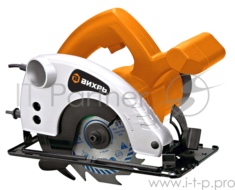 Пила ВИХРЬ ДП-140/1100 Дисковая пила 72/11/3 { 1100 Вт, 4500 об/мин, 140 мм, 3.6 кг }