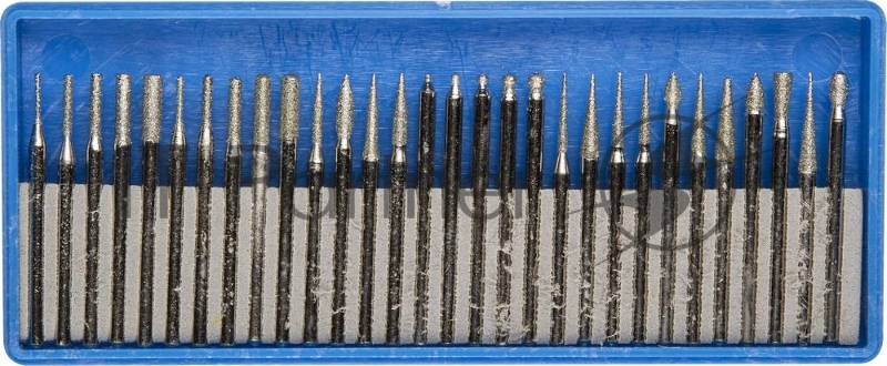 Набор шарошек ЗУБР 33383-H30 P180 хвостовик d3мм 30пр.