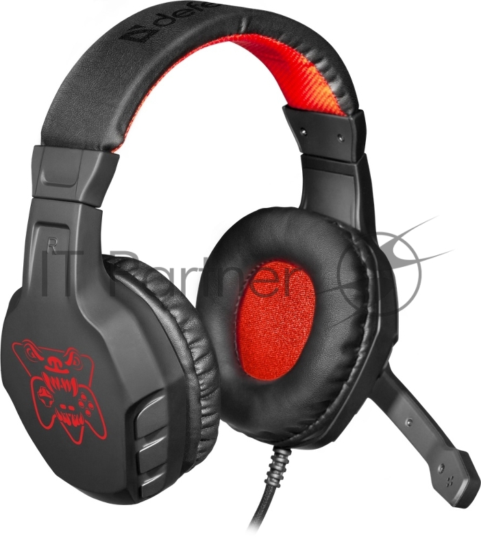 Гарнитура GAMING CUJO BLACK/RED 64505 DEFENDER