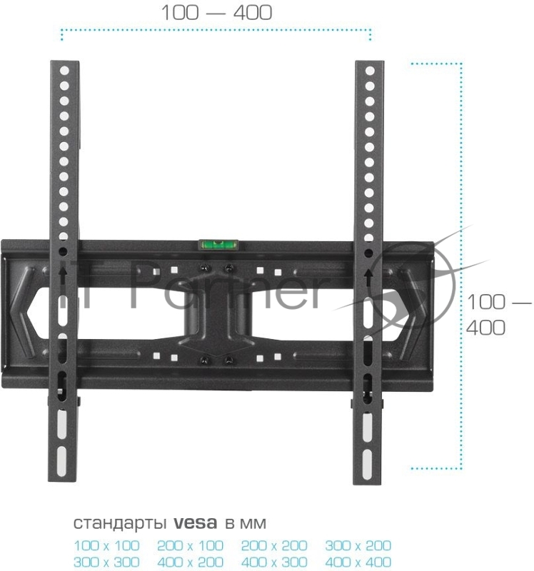 Стойка для телевизора Kromax X-STAND-2 черный 23-55 макс.30кг крепление к столешнице