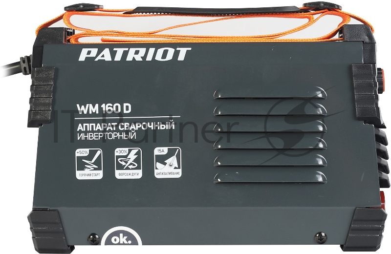 Сварочный аппарат Patriot WM160D инвертор ММА 6.8кВт