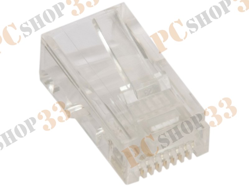 Коннектор RJ-45 для UTP кабеля 5e кат. универсальный, со сквозным отверстием