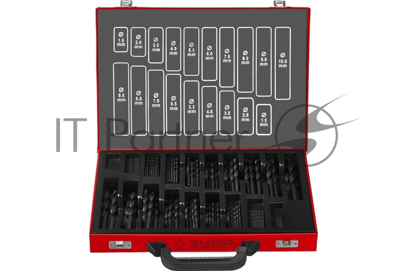 Набор сверл Зубр по мет 170 шт /d=1-10 мм/ быстр сталь класс В 29605-H170 МАСТЕР-170 29605-H170
