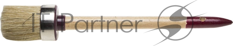 Кисть круглая ЗУБР УНИВЕРСАЛ - МАСТЕР, светлая щетина, деревянная ручка, №10, 40мм