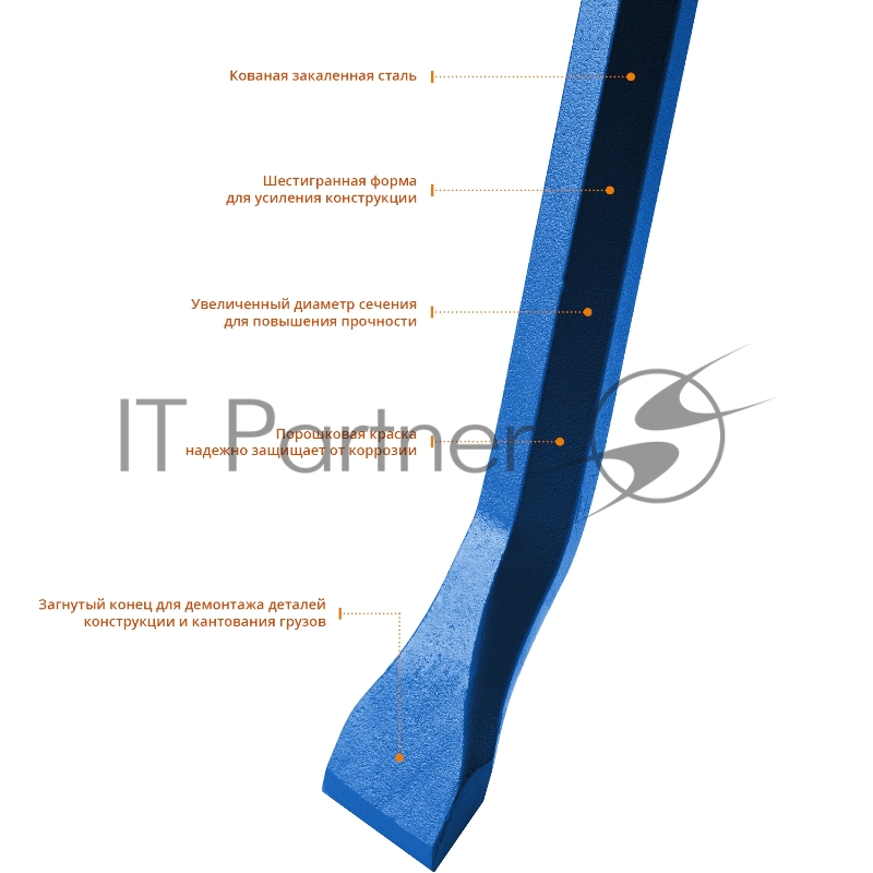 Лом монтажный ЗУБР ТИТАН 21805-150_z01, 1500 мм, 25 мм, шестигранный