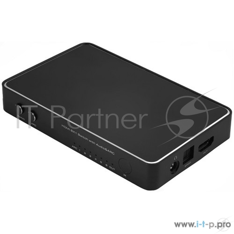 Переходник Greenconnect Переключатель HDMI 6 к 1 + PIP+AUDIO 3.5mm + ARC (GL-vA06)