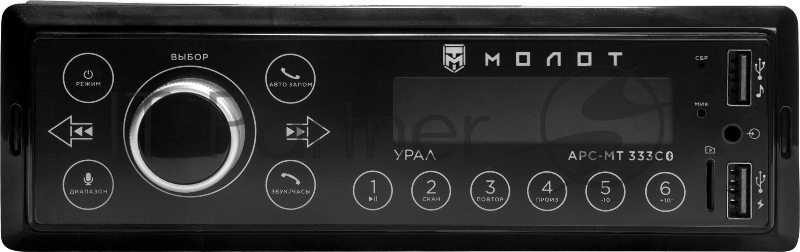 Автомагнитола Ural Молот АРС-МТ 333С 1DIN 4x25Вт