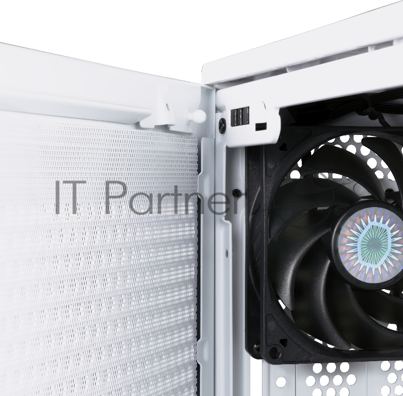 Корпус без блока питания Cooler Master MasterBox NR200, USB3.0x2, 1x92 Fan, 1x120 Fan, White, steel panel, w/o PSU, mITX