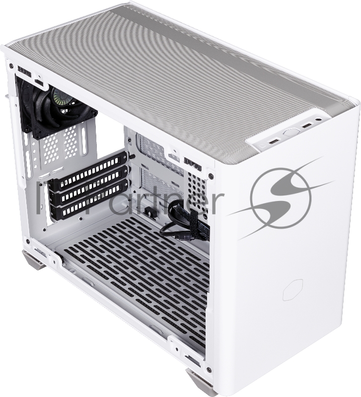 Корпус без блока питания Cooler Master MasterBox NR200, USB3.0x2, 1x92 Fan, 1x120 Fan, White, steel panel, w/o PSU, mITX