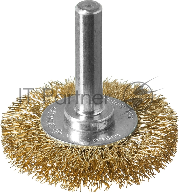 Щетка дисковая для дрели ЗУБР ПРОФЕССИОНАЛ, витая латунированная стальная проволока 0,3мм, 38мм