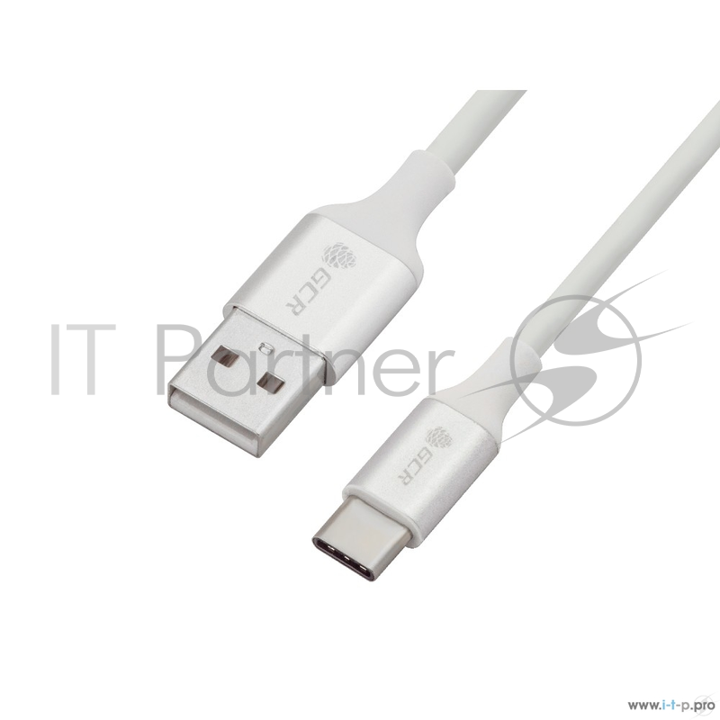 Кабель Greenconnect Кабель 0.5m USB 2.0 для Samsung, OS Android, AM/CM, белый, алюминиевый корпус серебро, зеленый ПВХ, 28/22 AWG, поддержка функции быстрой зарядки (33-050551)