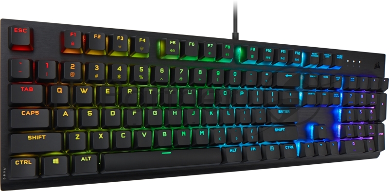 Игровая клавиатура Corsair Gaming™ CORSAIR K60 RGB PRO Low Profile Mechanical Gaming Keyboard, Backlit RGB LED, CHERRY MX Low Profile SPEED, Black