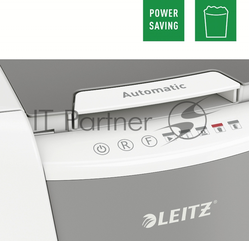 Шредер Leitz IQ Autofeed Small Office 100 P4 белый с автоподачей (секр.P-4)/фрагменты/100лист./