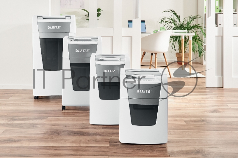 Шредер Leitz IQ Autofeed Small Office 100 P4 белый с автоподачей (секр.P-4)/фрагменты/100лист./