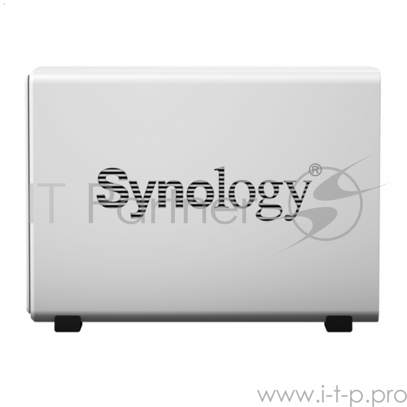 Дисковый массив Synology DS119j Сетевое хранилище DC 800Ghz CPU, 256Mb, up to 1HDDs, SATA (3,5''), 2xUSB, 1GigEth, iSCSI, 2xIPcam (upto 5), 1xPS, 2YW
