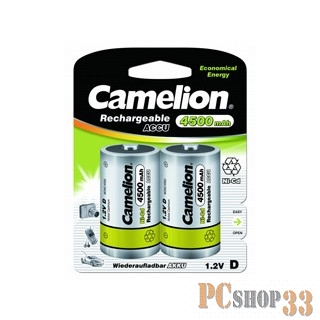 Аккумулятор Camelion D- 4500mAh Ni-Cd BL-2 (NC-D4500BP2, аккумулятор,1.2В)