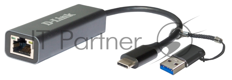 Сетевой адаптер D-Link DUB-2315/A1A 2.5 Gigabit Ethernet / USB Type-C с переходником USB Type-C / USB Type-A
