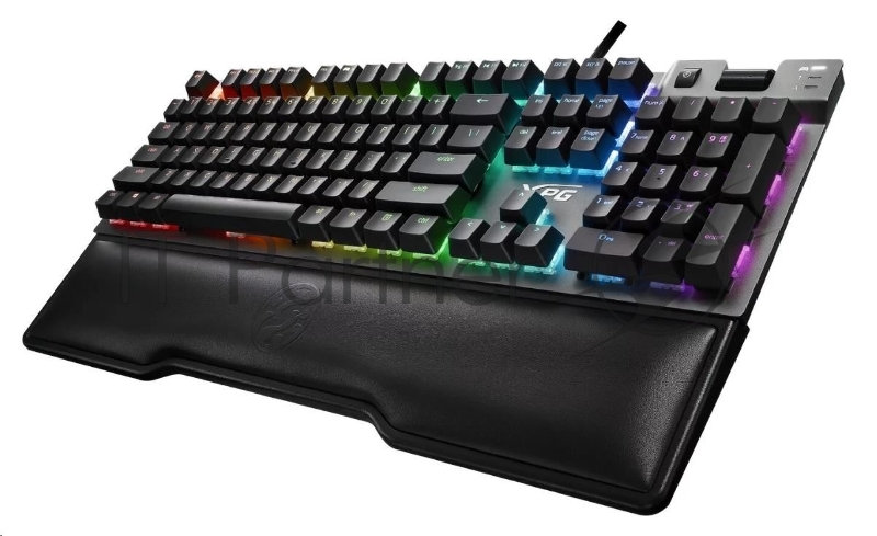 Игровая клавиатура XPG SUMMONER (Cherry MX blue switches, USB, аллюминиевая рама, RGB подсветка, подставка под запястья, USB порт)
