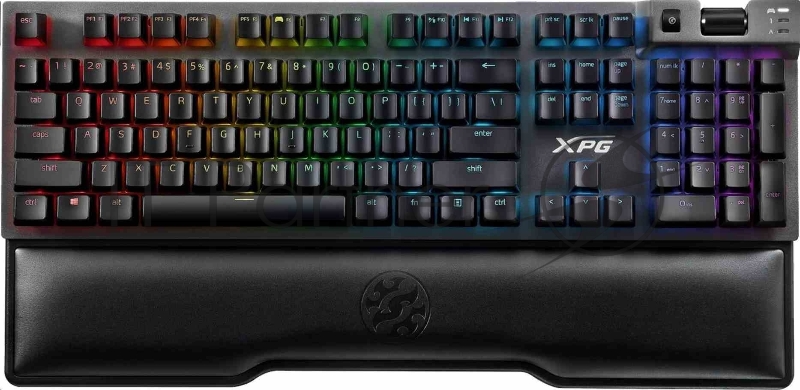 Игровая клавиатура XPG SUMMONER (Cherry MX blue switches, USB, аллюминиевая рама, RGB подсветка, подставка под запястья, USB порт)