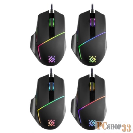 Проводная игровая мышь Warfame GM-880L RGB,8кнопок,12800dpi DEFENDER