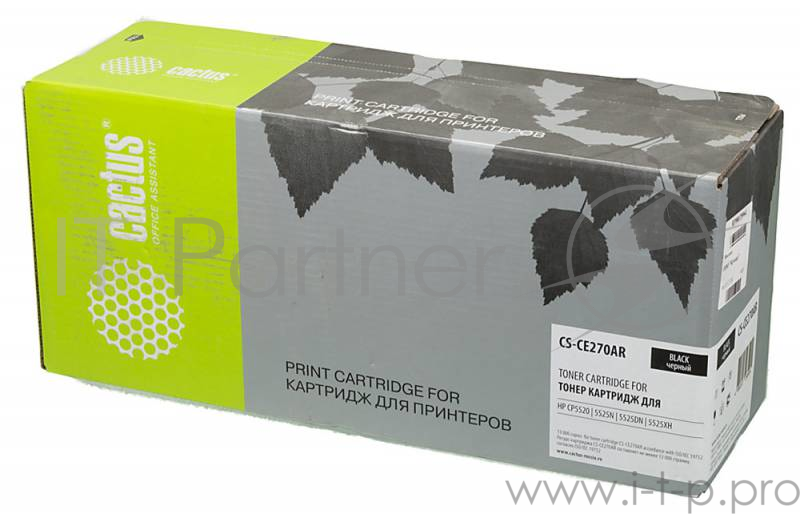 Расходные материалы Cactus CE270A Тонер Картридж Cactus CS-CE270A/R черный для HP LJ Enterprise CP5525 (13000стр.)