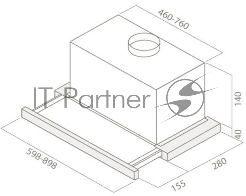 Вытяжка встраиваемая Elica Elite 14 Lux BL/A/60 черный управление: кнопочное (1 мотор)