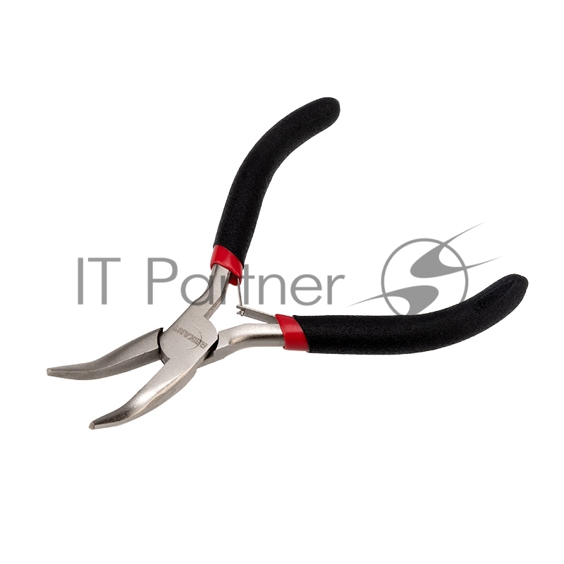 Тонкогубцы изогнутые REXANT Мини 120 мм никелированные, авторазжим, обливные рукоятки