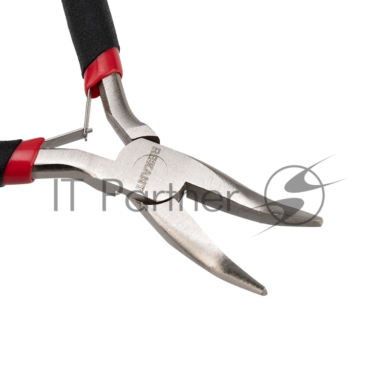 Тонкогубцы изогнутые REXANT Мини 120 мм никелированные, авторазжим, обливные рукоятки