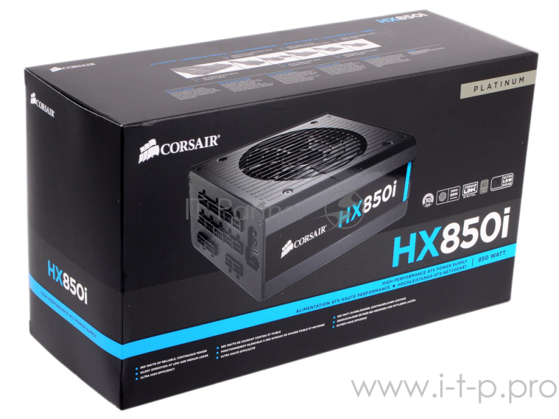 Блок питания Corsair HX850i CP-9020073-EU 850W Full Modular Power Supply, RTL {2}