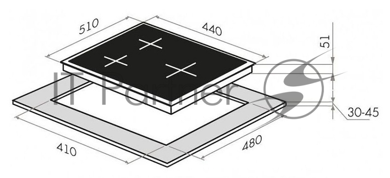 Газовая панель MAUNFELD EGHG.43.33CB2/G