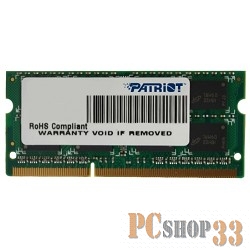 Модуль памяти Patriot DDR3 SODIMM 8GB PSD38G13332S (PC3-10600, 1333MHz)
