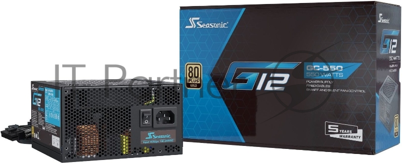 Блок питания Seasonic ATX 550W G12 GC-550 80+ gold (24+4+4pin) 120mm fan 3xSATA RTL