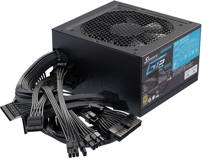 Блок питания Seasonic ATX 650W G12 GC-650 80+ gold (24+4+4pin) 120mm fan 3xSATA RTL
