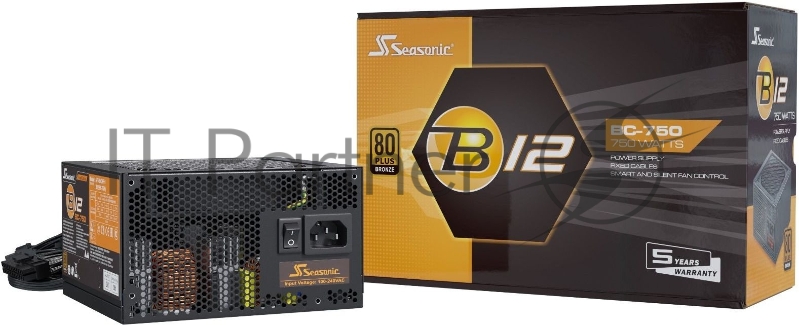 Блок питания Seasonic ATX 750W B12 BC-750 80+ bronze (24+8+4+4pin) 120mm fan 6xSATA RTL