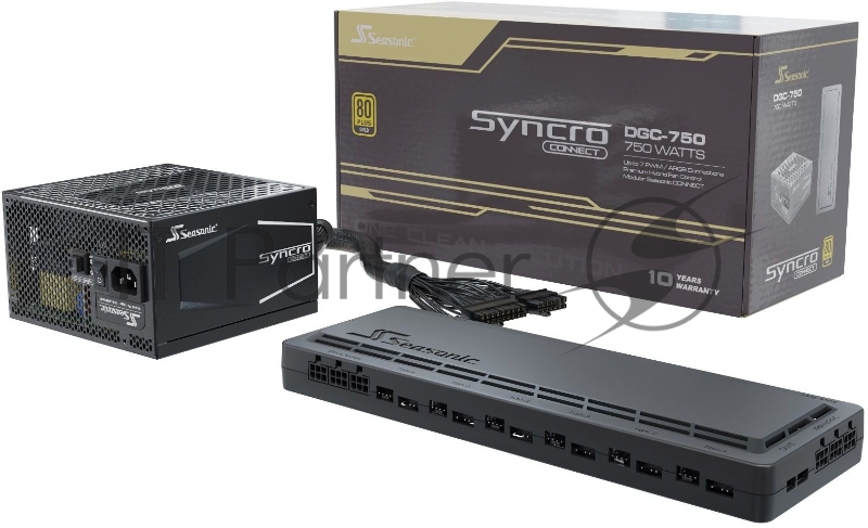 Блок питания Seasonic ATX 750W SYNCRO Q704 80+ platinum 24+2x(4+4) pin APFC 135mm fan 5xSATA Cab Manag RTL
