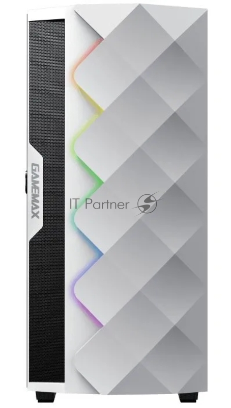 GameMax Корпус Diamond COC (ATX,Черн,USB3.0,Зак.стекло,1* MB turbo fan, без БП)