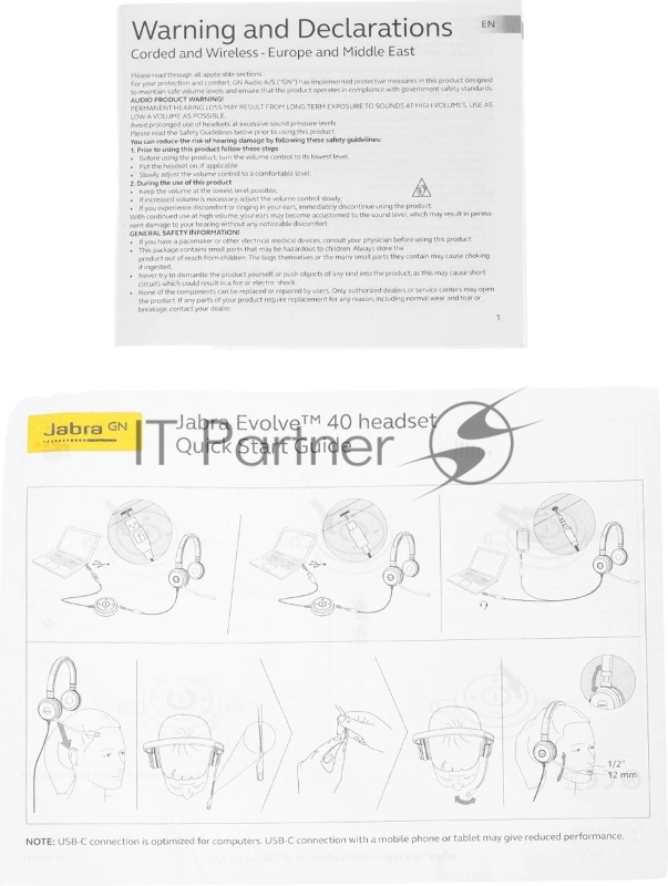Гарнитура Jabra 6399-823-109 Гарнитура Jabra EVOLVE 40 MS Stereo USB (6399-823-109)