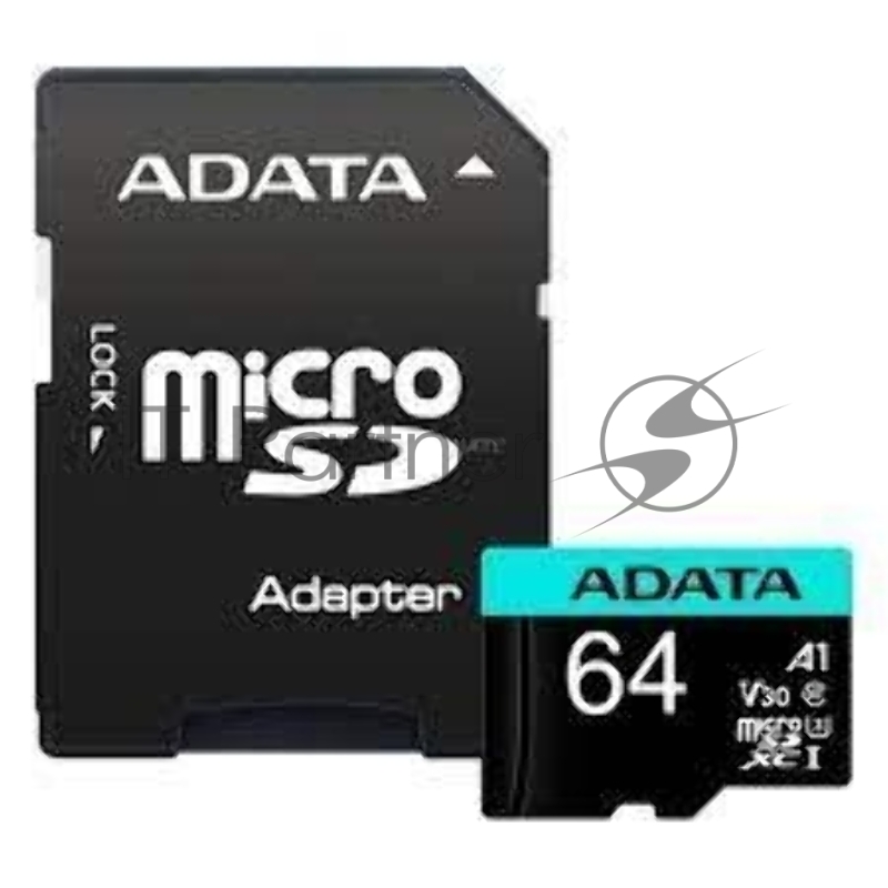 Карта памяти MICROSDXC UHS-I U3 V30S A2 100/75 MB/s 64GB RETAIL W/1 ADAPTER