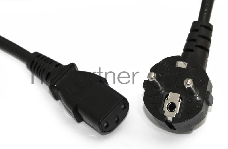 Кабели Силовые Hyperline PWC-IEC13-SHM-1.8-BK Кабель питания компьютера (Shucko+C13) (3x0.75), 1.8м