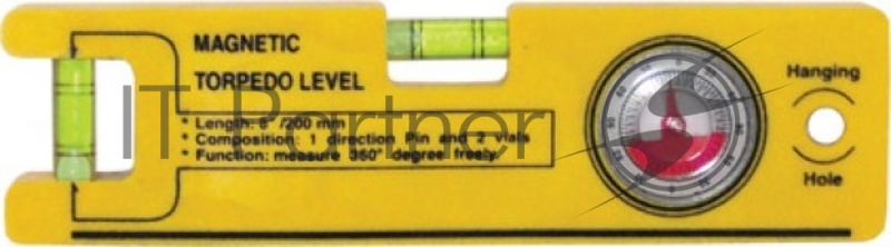 Уровень FIT IT минипластиковый 200 мм с угломером 18603